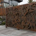 Custom metal art and decorative steel privacy screen in Vancouver